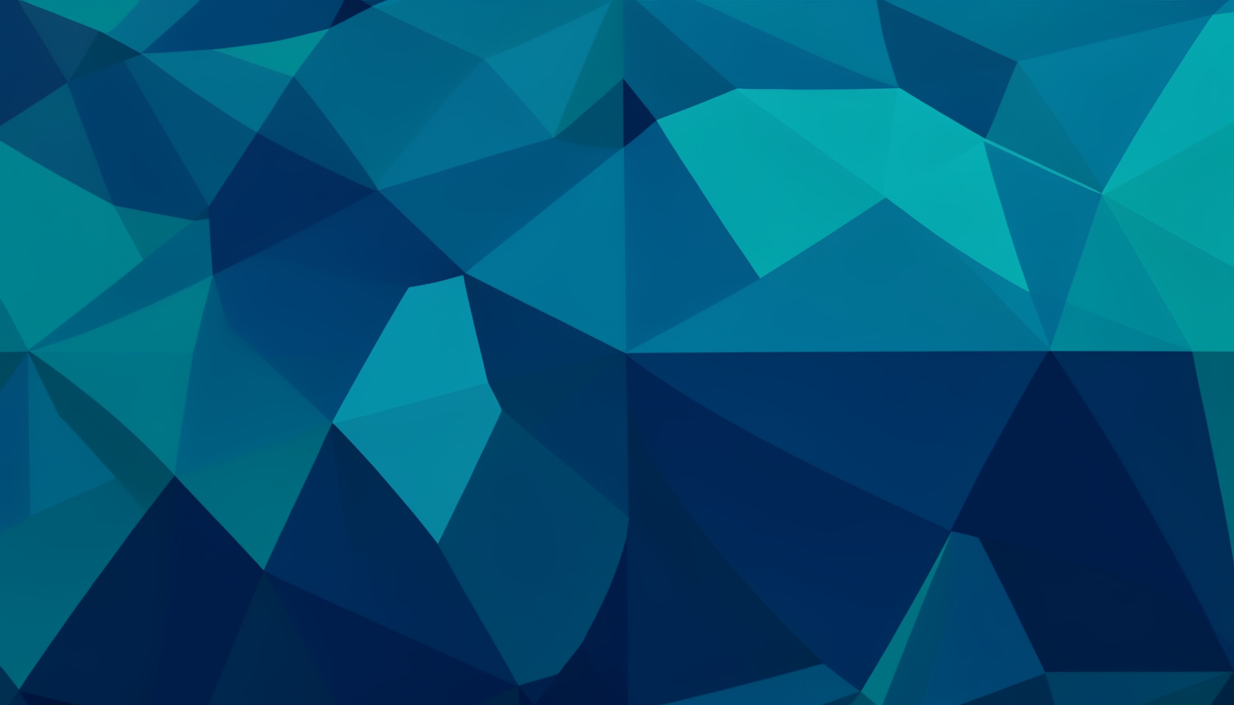 Low-poly geometric render in cool teal and navy, faceted surfaces catching light like a crystalline structure